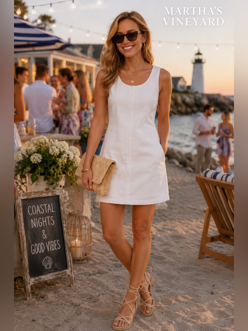 ✨NWT✨. J. Crew White Denim Sleeveless Mini Dress